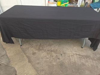 Black tablecloth