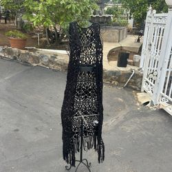 Forever 21 Over Clothes Long Crochet Style Small