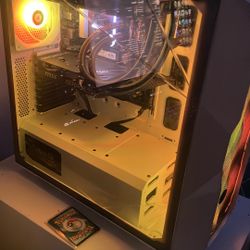 White Gaming Pc w/ Two Lg Monitors 