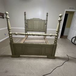 Queen/king Bed frame In Sage 