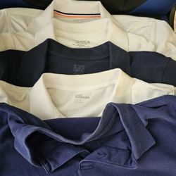 Uniform Polo  Shirts Navy Blue And White