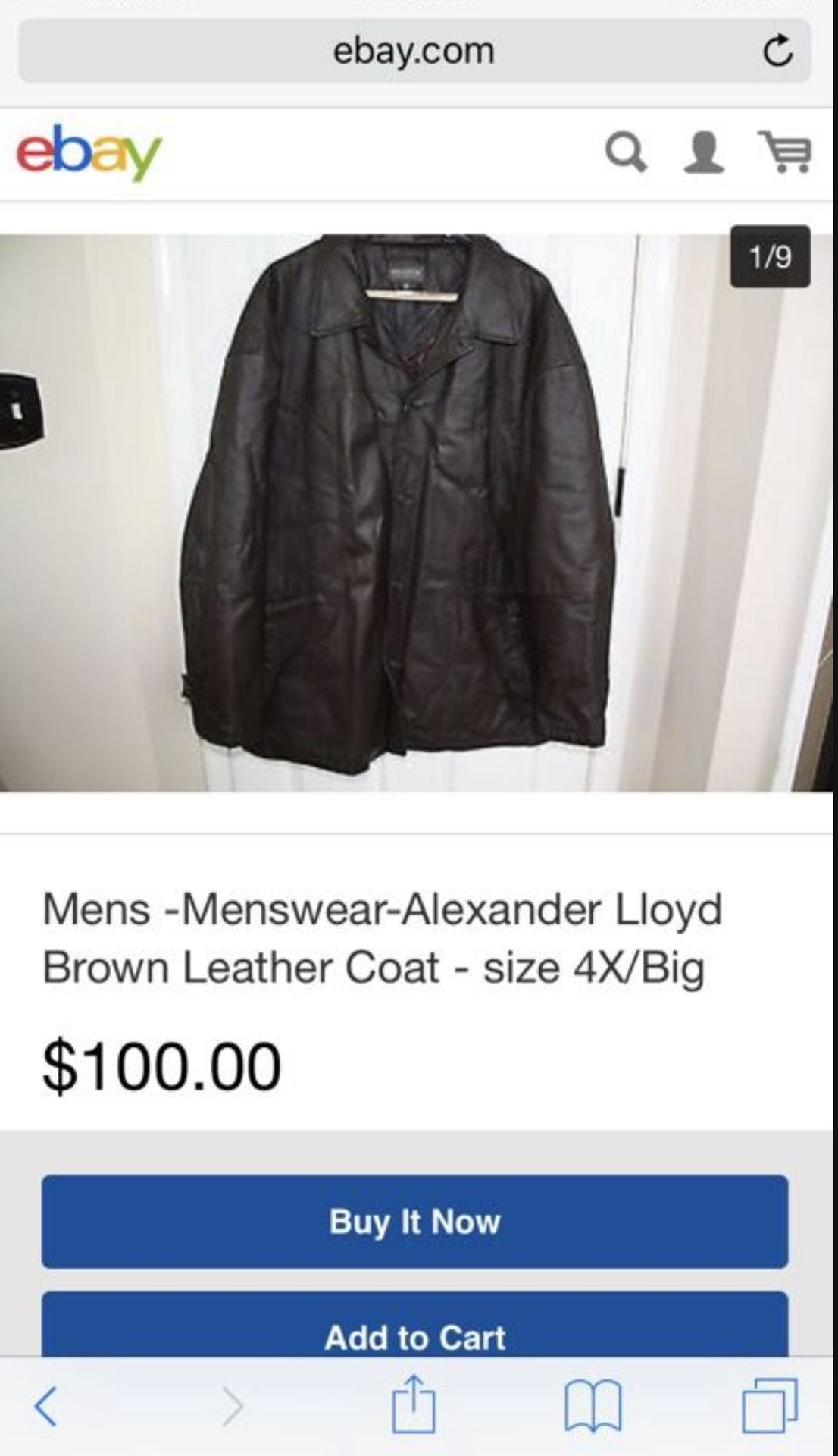 Men’s Leather Jacket 4XLT