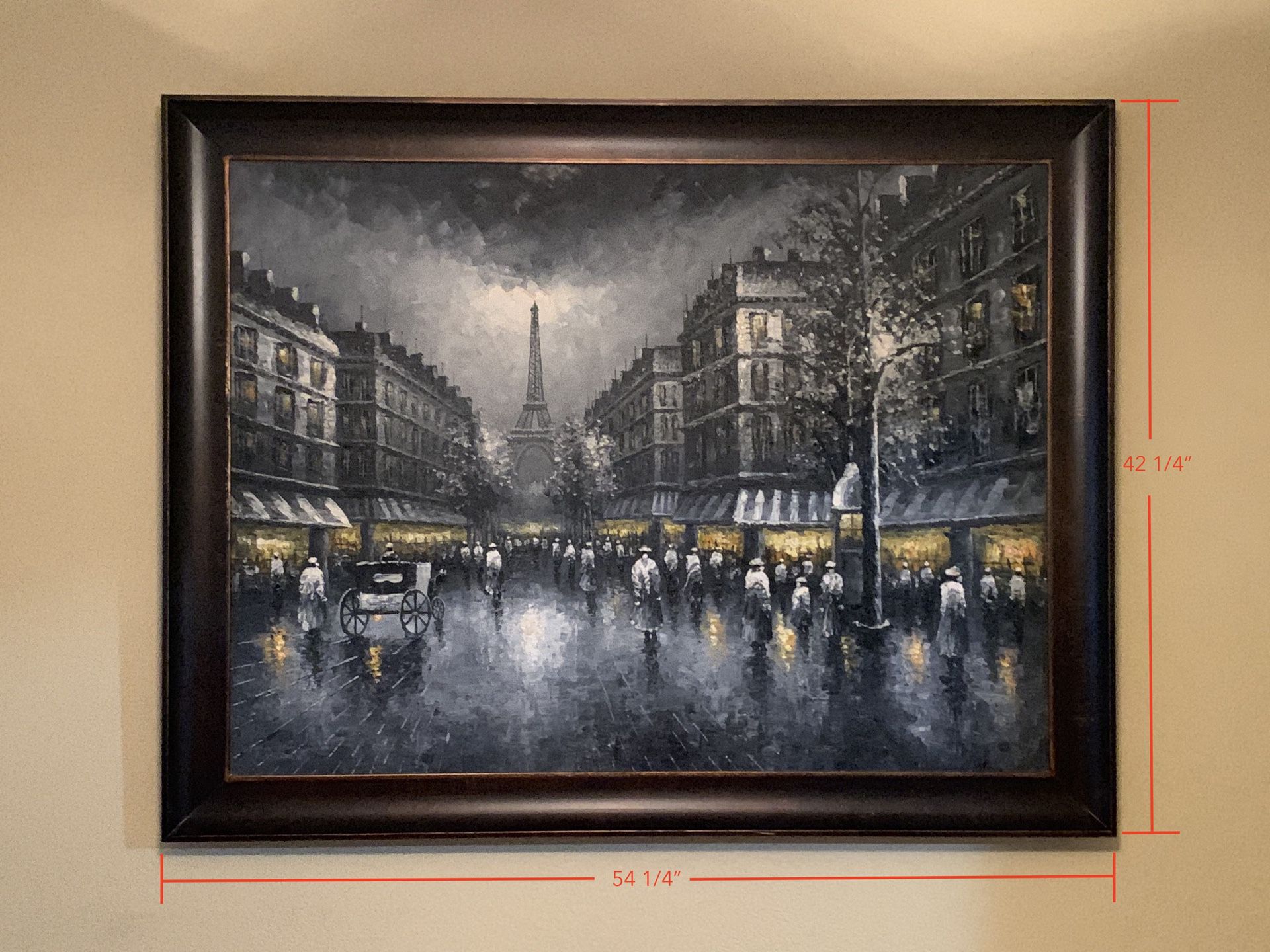 Custom painting of the streets of Paris
