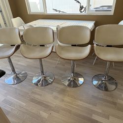 Set Of Four  Bar Chairs  Bar Counter Stool 
