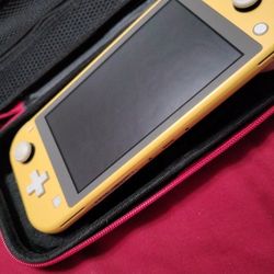 Nintendo Switch Lite Yellow Model HDH-001 32 Gig Standard Memory With Grey Screen Trim