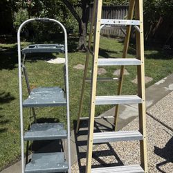 2 Step Ladders a 6 Foot Werner And Step Ladder $60 For Both Not Selling Separately. Firm Price.