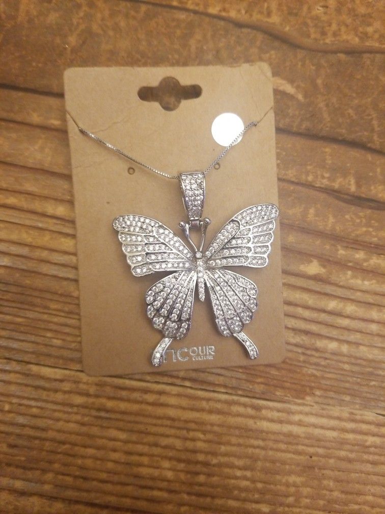 Crystal Butterfly Necklace 