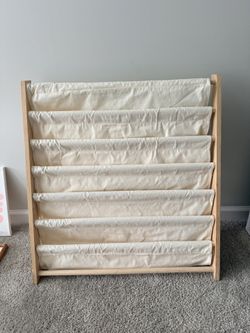 6 Layer Kids Bookshelf Canvas + Pine