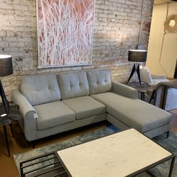 Light Grey Chaise Sectional