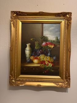 Fruit on Table Oil Painting