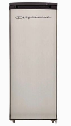 Frigidaire Upright Freezer in VCM Stainless Steel Look – Clean & Works Great
