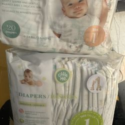 Size 1 And 2 Diapers 