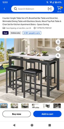 Bar height marble table