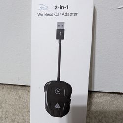 2 In 1 Wireless Car Audio Adapter 