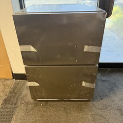 Defect 24 in. 180-Can Stainless Steel Built-in Single Zone Beverage Refrigerator, Touch Panel and 2-Drawer-4.9 cu. ft. capacity