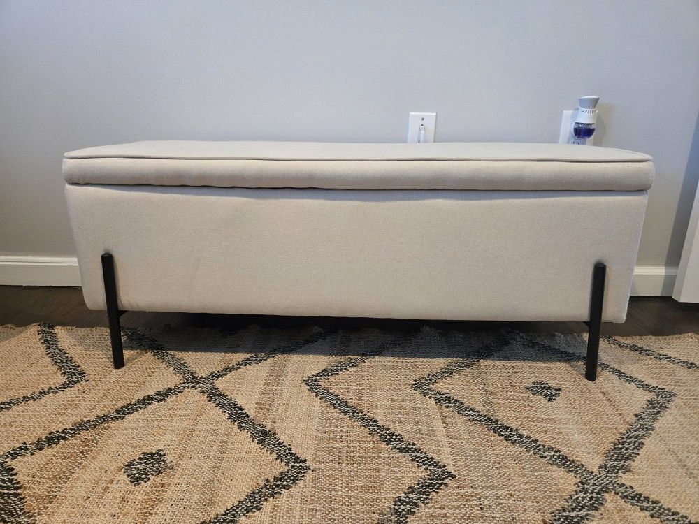 Beige Ottoman Bench
