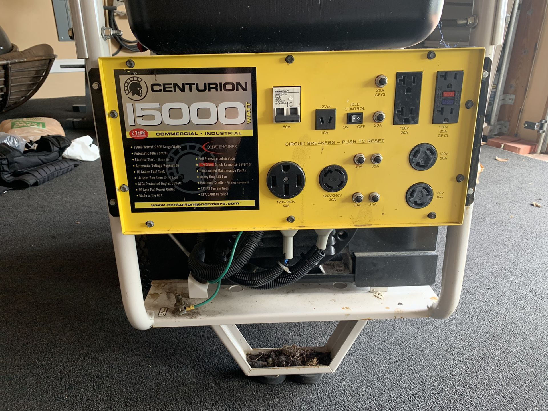 Centurion 15000 watt generator