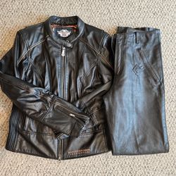Harley Davidson 105th Anniversary Leather Women's Jacket And Pants