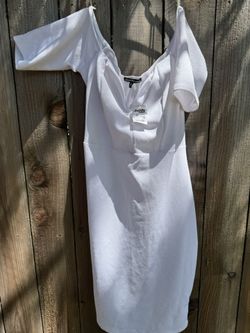 Charlotte Russe White Off-the-shoulder Dress