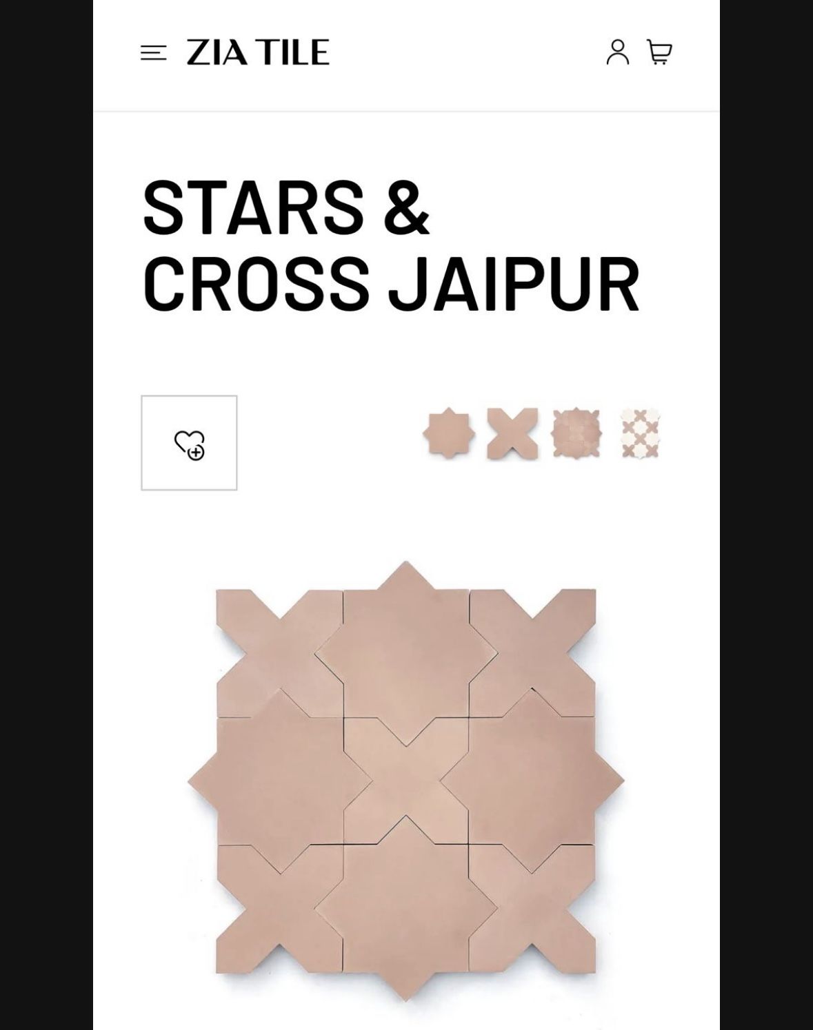 ZIA TILE STARS+CROSS CEMENT HANDMADE TILE