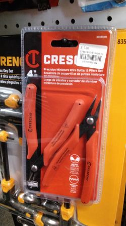 CRESCENT 4" (100 mm)PRECISION MINIATURE WIRE CUTTER & PLIERS SET