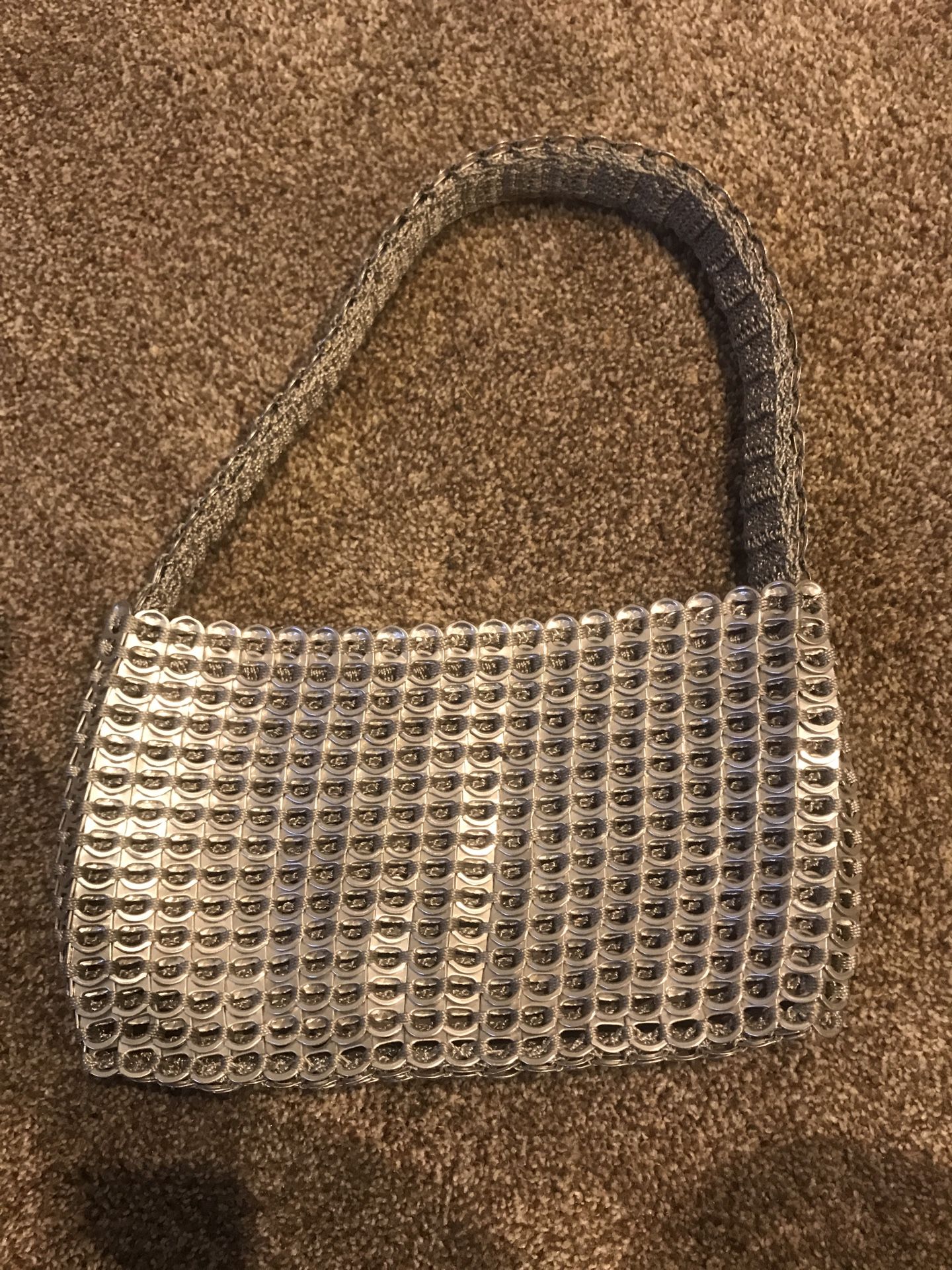 Soda tabs pop tops clutch bag purse aluminum sooo Portland recycled pull openers Epic Can Tab