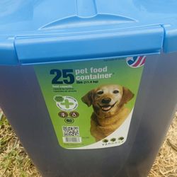 25 Lb Pet Food Container With Wheels And Pet Waterer/Feeder - Will Sell Bundled Or Separately