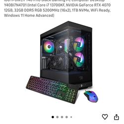 iBUYPOWER Y40 Black Gaming Desktop PC - Intel Core i7 14700F - NVIDIA GeForce RTX 4070 12GB-32GB ram