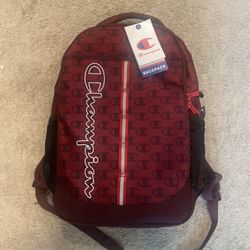 Champion Center backpack Dark red logo