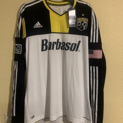 2012/14 COLOMBUS CREW *PLAYER ISSUE* L/S HOME SHIRT (XL) ADIDAS