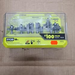 RYOBI

Shank Carbide Router Bit Set (15-Piece)

