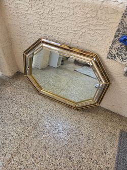 Large gold mirror