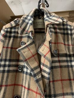 Coat BURBERRY BRIT PLAID WOOL