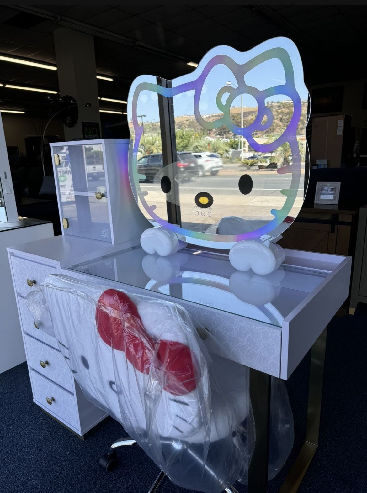 Hello Kitty Bluetooth Mirror, Desk, And Chair