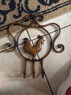 Rooster wall hook
