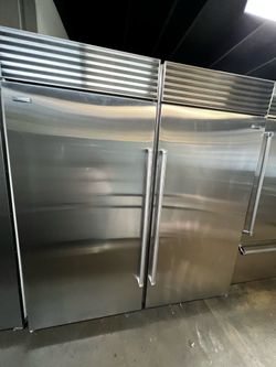 SUB ZERO 72”WIDE BUILT IN REFRIGERATOR & FREEZER SET IN STAINLESS STEEL