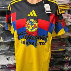 Soccer America america 🦅🦅las aguilas New Jersey  2025-  2026 fan version player version small to 4xl tricampeon futbol Mexico home local away visita