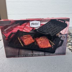 Ceramic Cookware for Grill for Indoor or Outdoor Use 