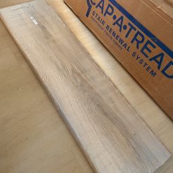 Cap A Tread Peace Ridge Oak 47 in. L x 12.15 in. W x 42.92 mm T Vinyl Overlay Stair Tread and Reversible Riser Kit