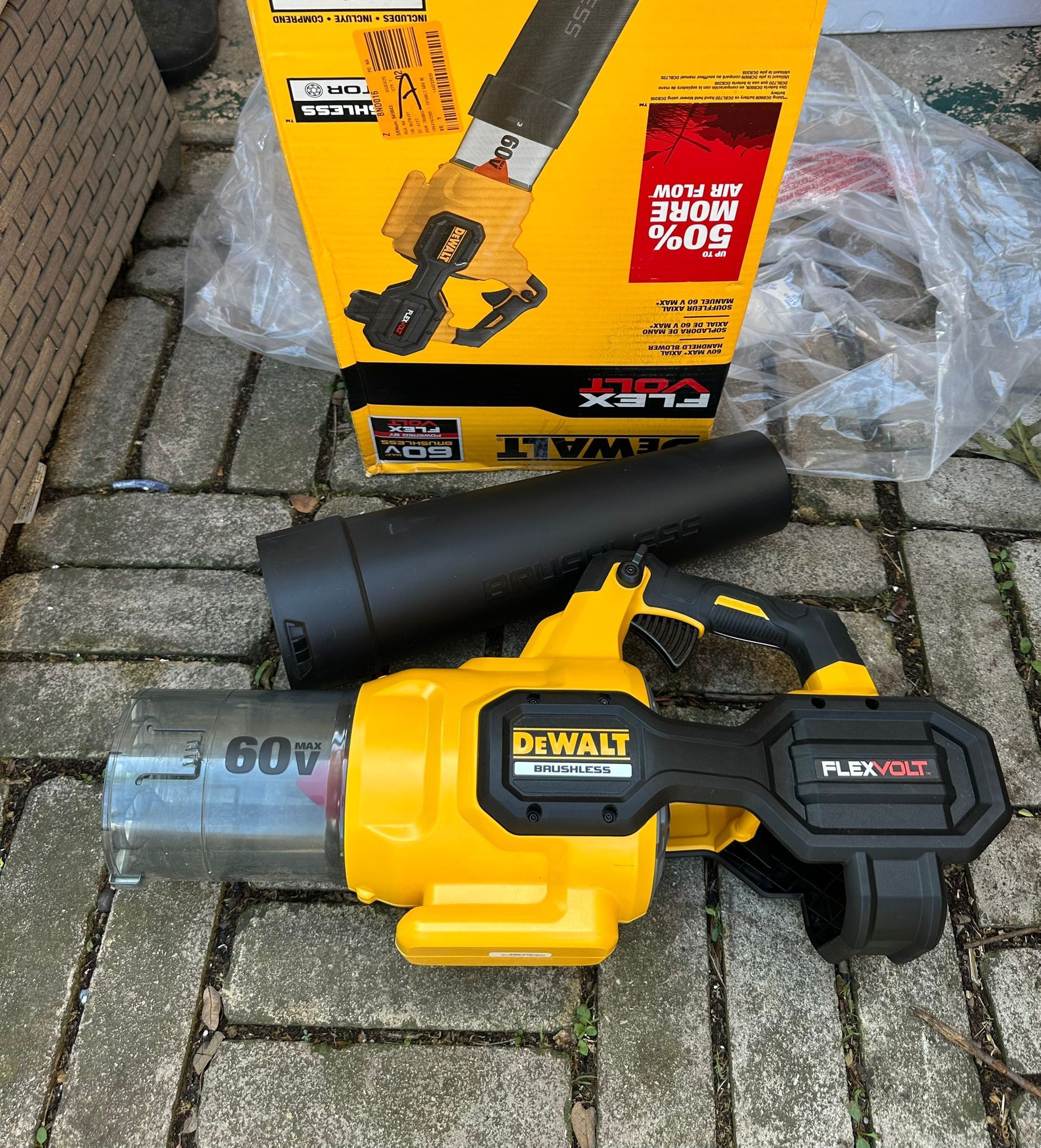 DEWALT FLEXVOLT 60V MAX 125 MPH 600 CFM Brushless Cordless Battery Powered Blower (Tool Only)