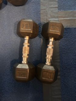 Pair of 15lb dumbbells