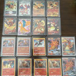 18 Charizards All Good Condition In Top Loaders . Trade For Size 4.5 Woman’s Shoes