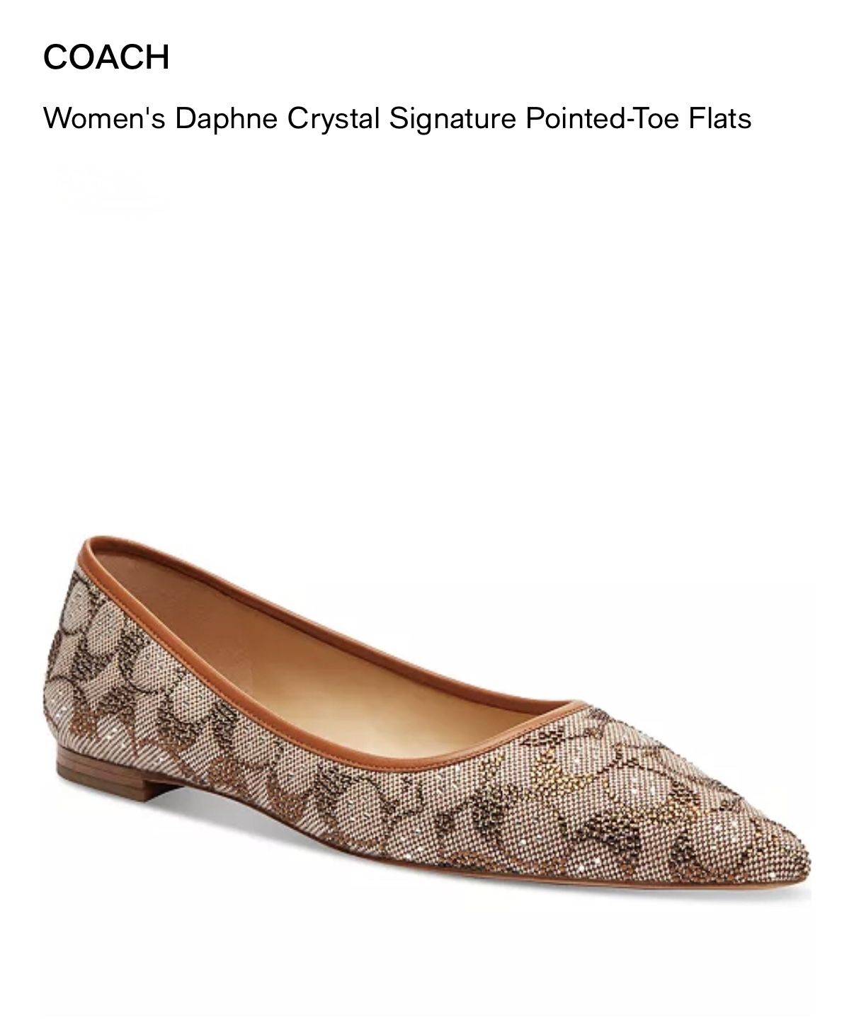 Women's Daphne Crystal Signature Pointed Toe Flats