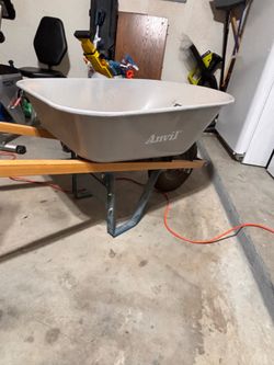 Steel wheelbarrow