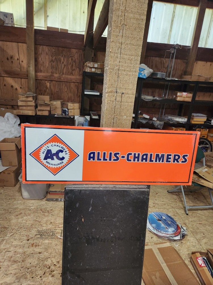 Allis Chalmers Farm Tractor Equipment Steel Metal Sign
