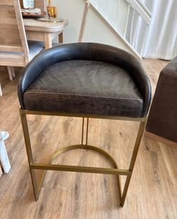 Leather barstool