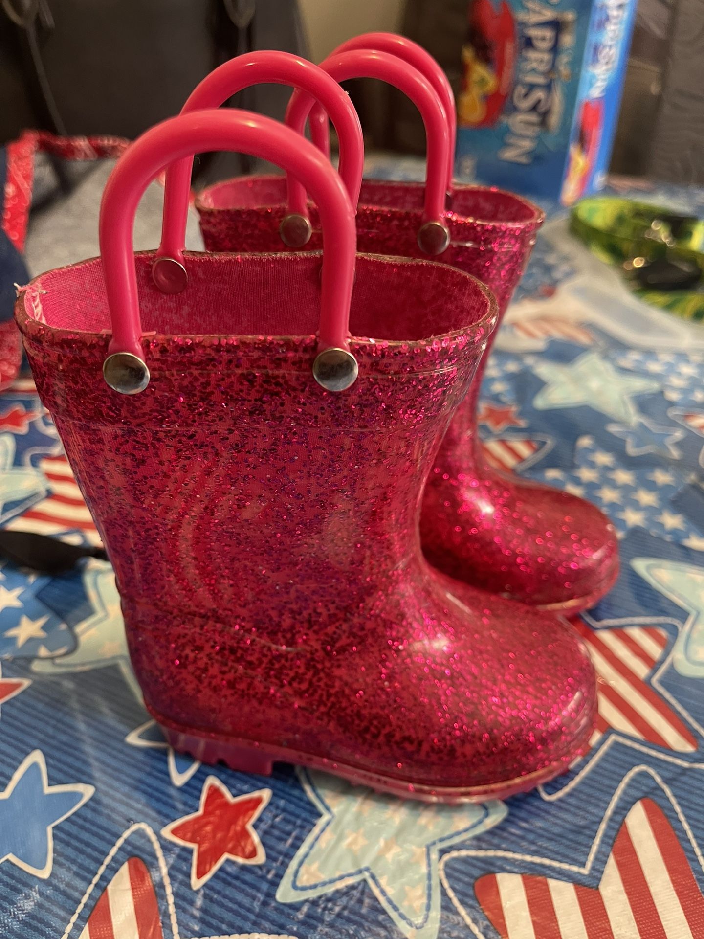 Pink Rain Boots Size 5