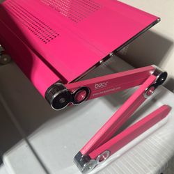 Extra large adjustable portable hot pink aluminum laptop stand 