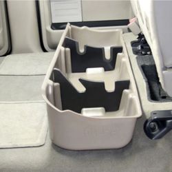 W#950 DÜHA Under Seat Storage fits 2009-2014 Ford F150 SuperCrew without Factory Subwoofer | Black Heavy-Duty Back Seat Organizer, Includes 2-Piece Di