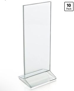 Azar Displays 142745 4.25" W x 11" H Vertical Top-Load Sign Holder